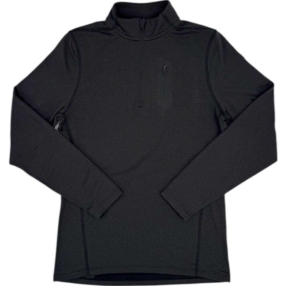 Ten Thousand Men's Over Zip Performance Polartec Grid Quarter Zip Black Small